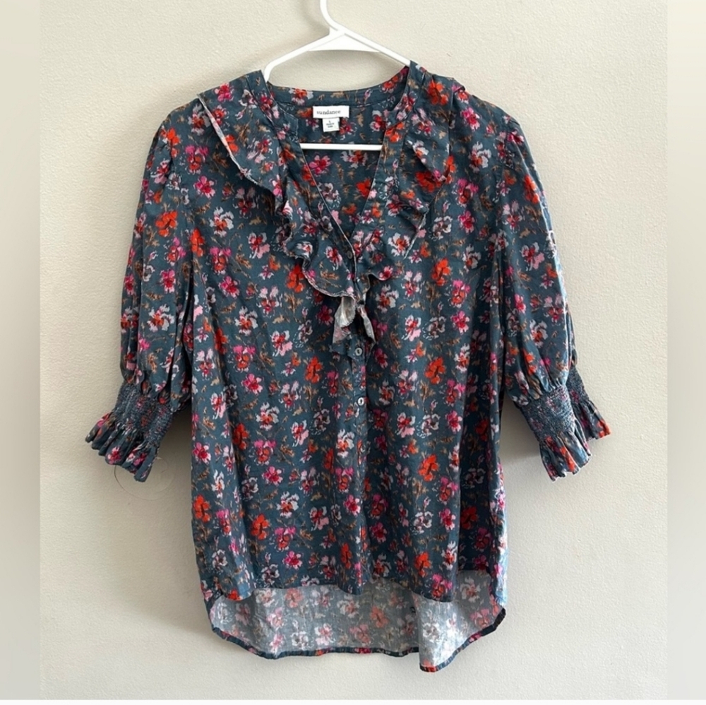 🌻Sundance Floral Ruffle Blouse - Multicolor - Picture 2 of 13